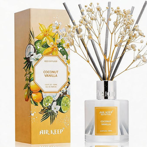 Airkeep Reed Diffuser Set, 3.38 fl oz by Airkeep