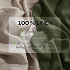 LBRO2M 100% Pure Linen Sheet Set Deep Pocket Up to 16" Bed Sheets Sets - Image 3