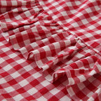2 Pack Red/White Gingham Pillowcase 20x26 inches 100% Washed Cotton Ruffled - Image 7