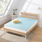 Best Price Mattress 2 Inch Egg Crate Memory Foam Mattress Topper, Cooling Gel - Image 2