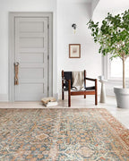 Loloi Layla Collection LAY-04 Ocean/Rust 2'-3" x 3'-9" .13" Thick Accent Rug - Image 4