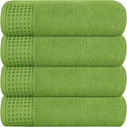 GLAMBURG Ultra Soft 4 Pack Oversized Bath Towel Set 27x54 inches, 100% Cotton by GLAMBURG