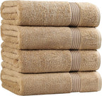 Superior Egyptian Cotton 4-Piece Bath Towel Set by SUPERIOR