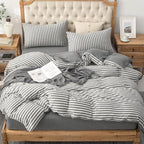 PURE ERA Jersey Knit Duvet Cover Set 100% T-Shirt Heather Cotton Super Soft - Image 3