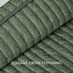 EVERGRACE Cross Stitch Pre-Washed Cotton Quilt Bedding Set Queen Size, - Image 7