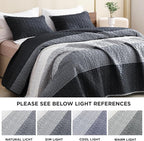 Litanika Quilt King Size Black, Soft Lightweight Polyester Comforter Bedding Set - Image 7