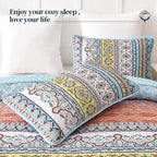 WONGS BEDDING Boho Queen Quilt Set, Lightweight Bed Decor Bedspread - Image 4