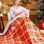 Orange Heated Throw Blanket Electric, 50X60 Heating Throw - Image 6