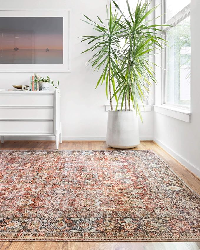 Loloi Layla Collection LAY-02 Spice/Marine 2'-6" x 9'-6" .13" Thick Runner Rug - Image 8