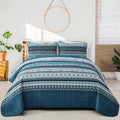 WONGS BEDDING Boho Quilt Set Twin Size, Lightweight Microfiber Bed Decor by WONGSBEDDING