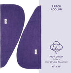 American Soft Linen 100% Cotton Hair Towel Cap and Wrap - Image 4
