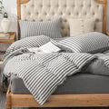 PURE ERA Jersey Knit Duvet Cover Set 100% T-Shirt Heather Cotton Super Soft by PUREERA