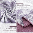 WONGS BEDDING Botanical Quilt Set Queen Size - Image 6