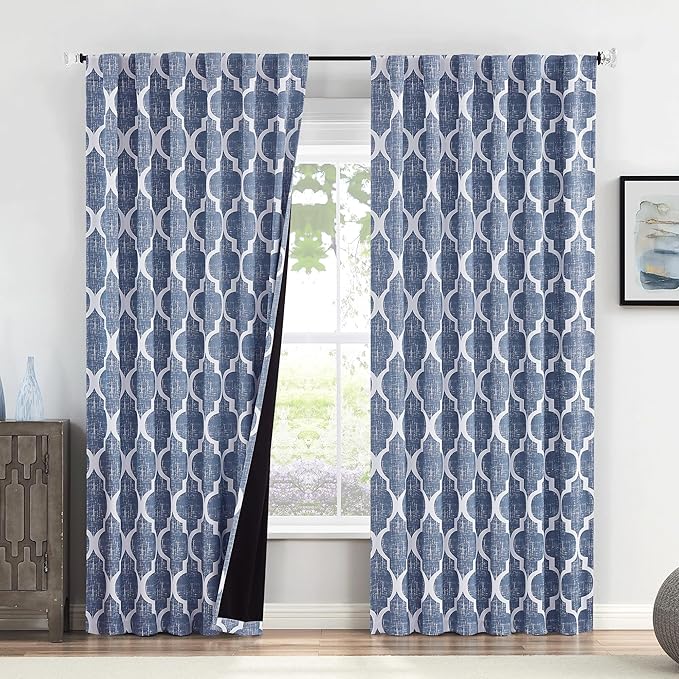 Beauoop 100% Blackout Curtains 96 Inches Long 2 Panels by Beauoop