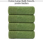 Tens Towels Pack of 4 Extra Large Bath Towels 30 x 60 Inches, 100% Cotton - Image 7