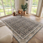 Washable 5x7 Area Rugs for Living Room, Boho Non-Slip Vintage Distress Rugs for by Hedwior