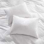 WDCOZY 100% Cotton Luxury Honeycomb Duvet Cover Set King Size - Image 3