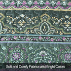 WONGS BEDDING Boho Quilt Full Size, Lightweight Microfiber Bed Decor Bedspread - Image 6