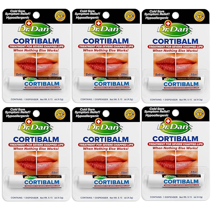 Dr. Dan's Cortibalm-6 Pack-for Dry Cracked Lips by DrDans