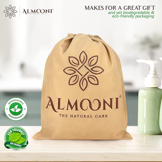 Almooni Egyptian Loofah Gloves for Women & Men, Real Natural Egyptian Loofah - Image 5
