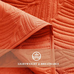 Exclusivo Mezcla Twin Quilt Bedding Set, Lightweight Burnt Orange Quilts Twin - Image 5