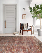 Loloi Layla Collection LAY-01 Brick/Blue 2'-6" x 12'-0" .13" Thick Runner Rug - Image 10