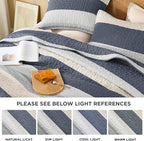 Litanika California King Quilt Set Blue and Yellow - Image 6
