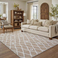 Beige 5x7 Area Rug Moroccan Shag Living Room Washable Carpet Soft Non Shedding by PureCozy