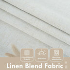 DriftAway Double Layer Linen Blackout Tie Up Curtains Thermal Insulated Fully - Image 3