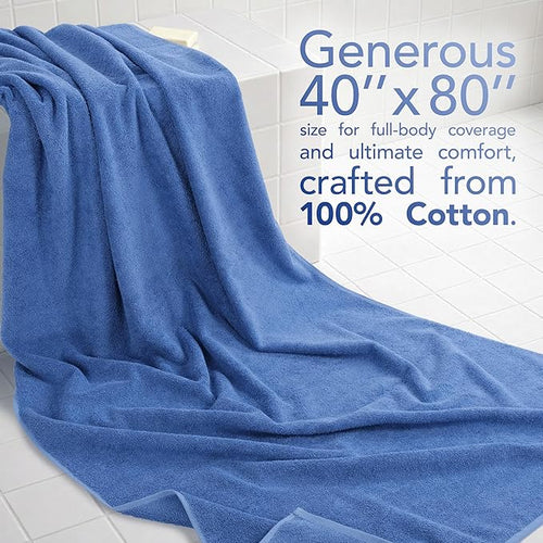 American Soft Linen 100% Cotton 600 GSM Turkish 40x80 Oversized Bath Towel Sheet - Image 2