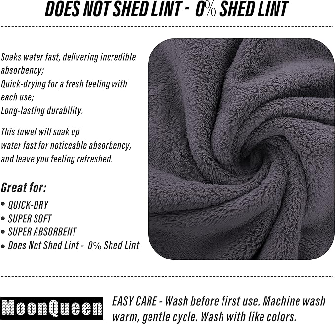 MOONQUEEN 6 Pack Premium Hand Towels - Image 4