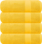 GLAMBURG Premium Cotton 4 Pack Bath Towel Set by GLAMBURG