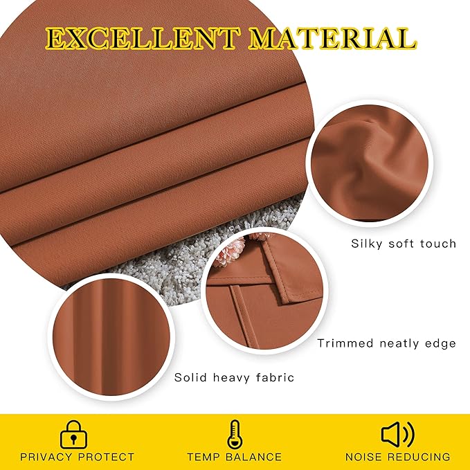 NICETOWN Bedroom Blackout Curtains Panels - Image 4