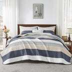 Andency King Size Quilt Set Yellow Blue, 3 Pieces Summer Ultra Soft Lightweight - Image 9