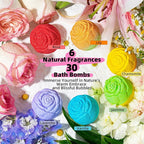 30 Rose-Shaped Bath Bombs – Handmade - Image 5