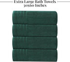Tens Towels Pack of 4 Extra Large Bath Towels 30 x 60 Inches, 100% Cotton - Image 7