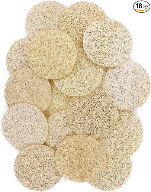 18 pcs/Set Natural Exfoliating Face Pad Loofah Sponge Facial Brush by Mr.Cui%27shop