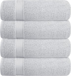 BELZZI Home Ultra Soft 4 Pack Oversized Bath Towel Set 27x54, Cotton Compact by Unknown