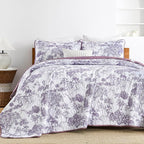 WONGS BEDDING Botanical Quilt Set Queen Size - Image 4
