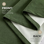 Joydeco Olive Green 100% Blackout Curtains 84 Inch 2 Panels, Luxury Thermal - Image 9