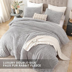 Smoofy Fluffy Queen Comforter Set 3 Pieces - Image 4