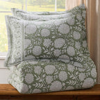 Levtex Home Adare Sage Reversible Queen Duvet Cover Set - Image 4
