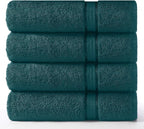 Cotton Craft Ultra Soft 4 Pack Oversized Extra Large Bath Towels 30x54 Teal by COTTONCRAFT