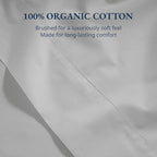 Lane Linen 100% Organic Cotton Twin Size Flat Sheet Only - Image 5