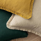 MIULEE Decorative Throw Pillow Covers Neutral Linen Fringe Throw Pillows Set of - Image 4