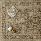 Brown 5x7 Area Rug Non Slip Vintage Living Room Distressed Machine Washable - Image 7