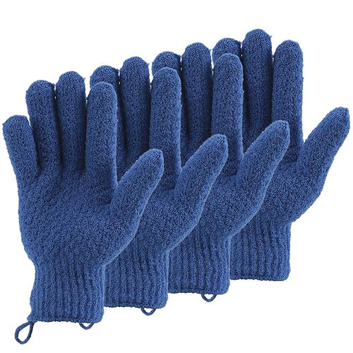 2 Pairs Bath Exfoliating Gloves by cleedy