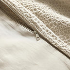 WDCOZY 100% Cotton Luxury Honeycomb Duvet Cover Set Queen Size - Image 5