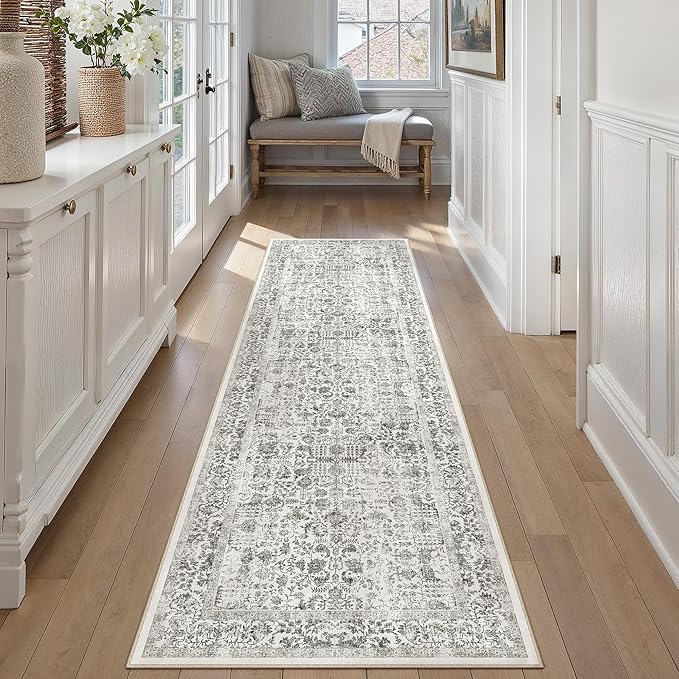 Black Runner Rug 2'6"x10' Washable Carpet - Image 5