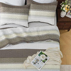 Andency California King Quilt Set Mocha Brown, 3 Pieces Ultra Soft Lightweight - Image 4